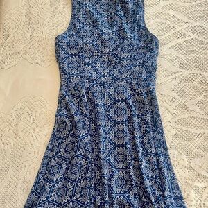 Lulu's Navy and White Floral Dress